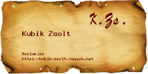 Kubik Zsolt névjegykártya