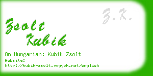 zsolt kubik business card